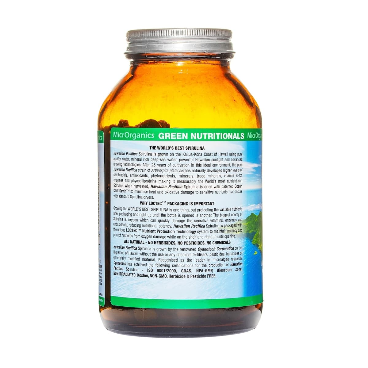 Thumbnail Green Nutritionals Hawaiian Pacifica Spirulina 500 Tablets