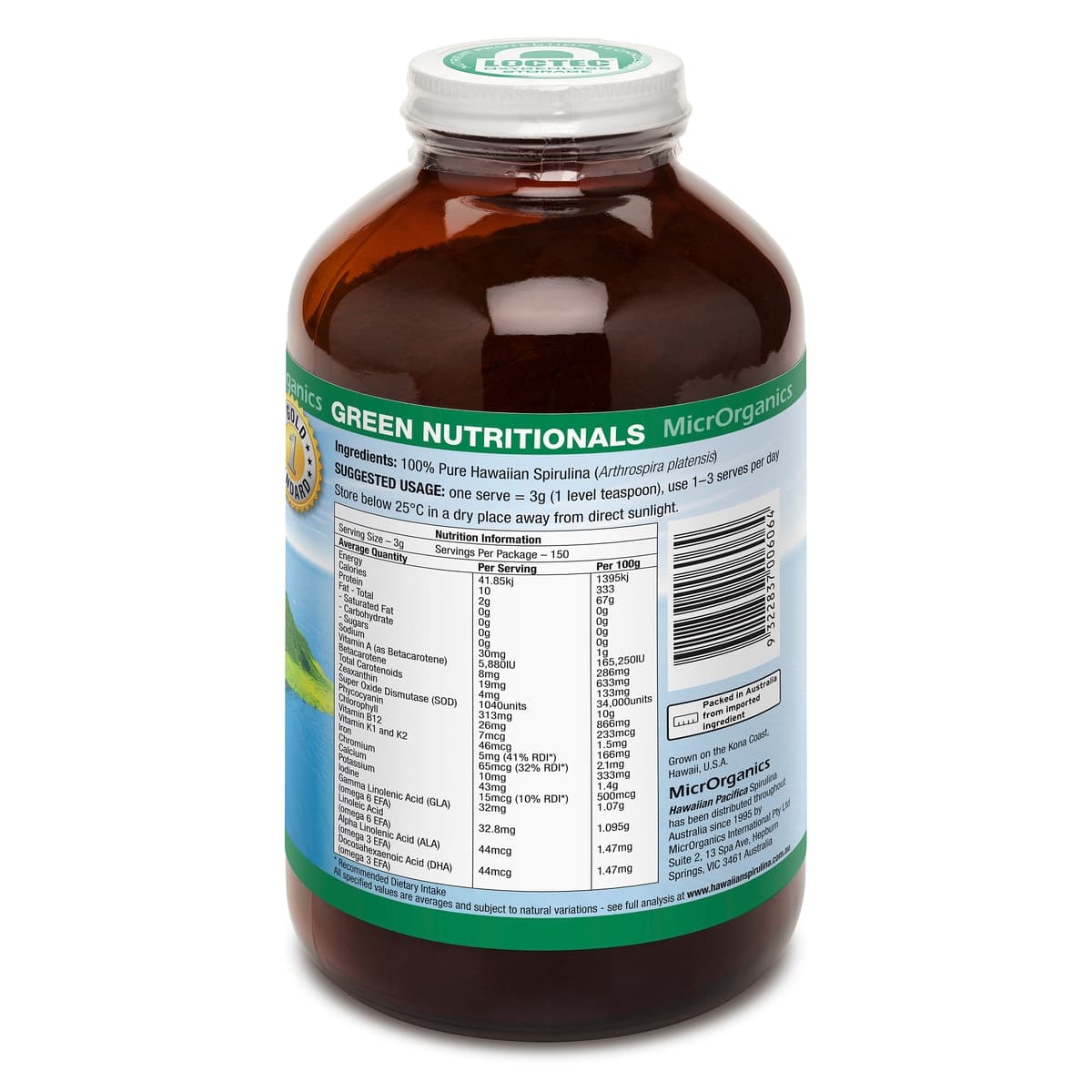 Thumbnail Green Nutritionals Hawaiian Pacifica Spirulina Powder 450g