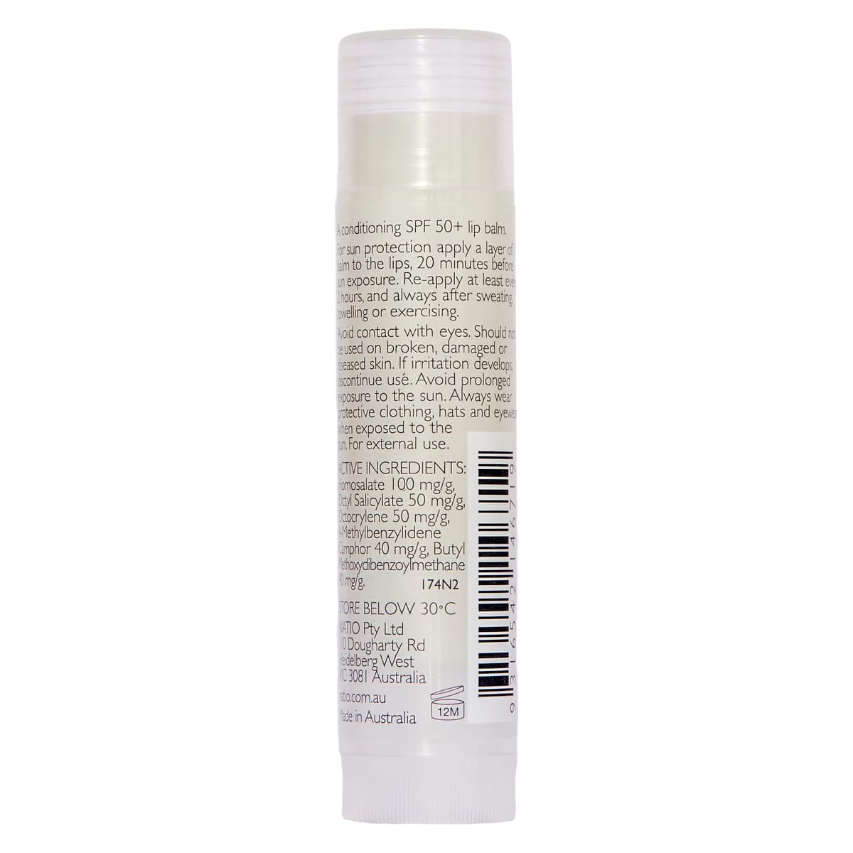 Thumbnail Natio Moisturising Lip Balm SPF50 4g