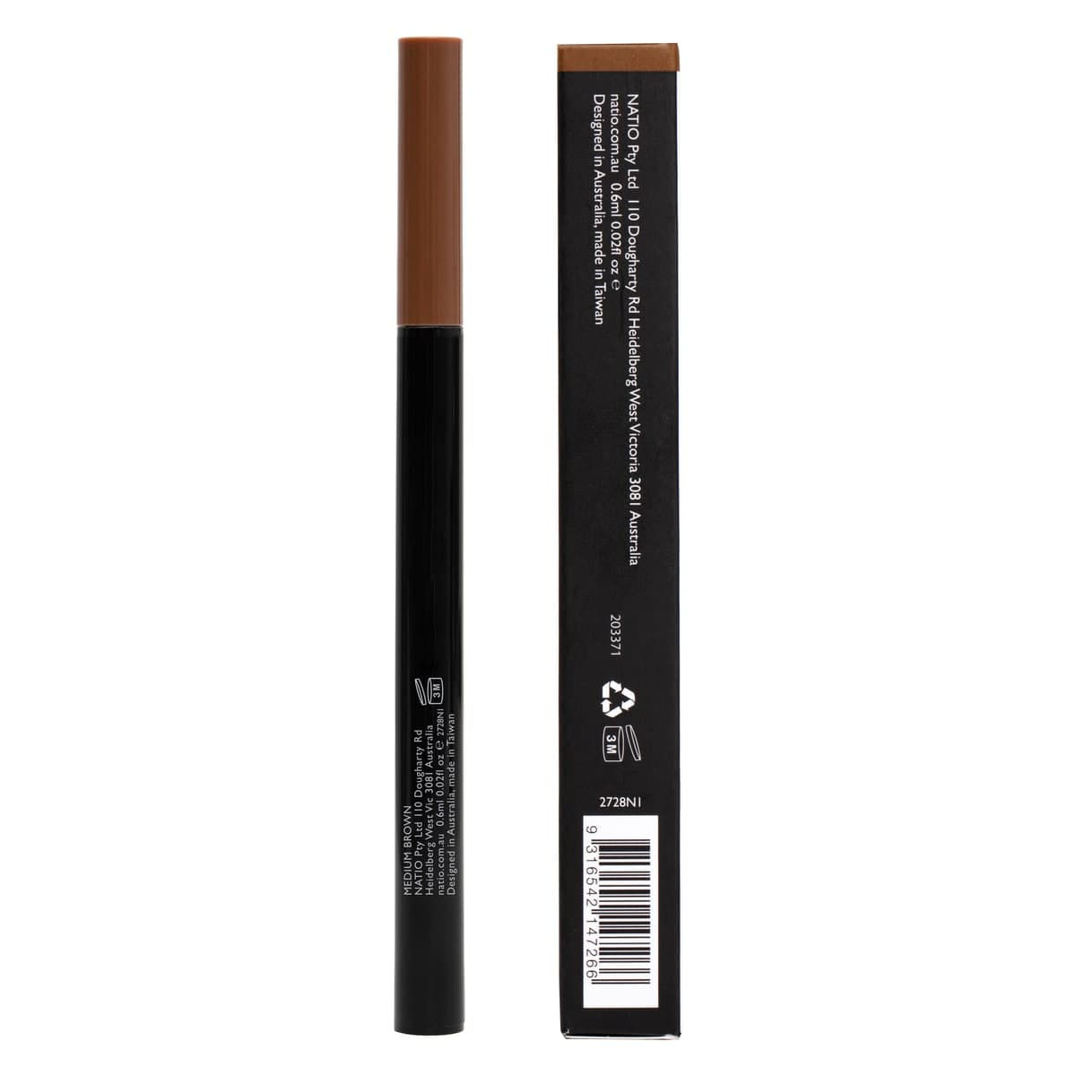 Thumbnail Natio Tinted Brow Defining Pen Medium Brown 0.6ml
