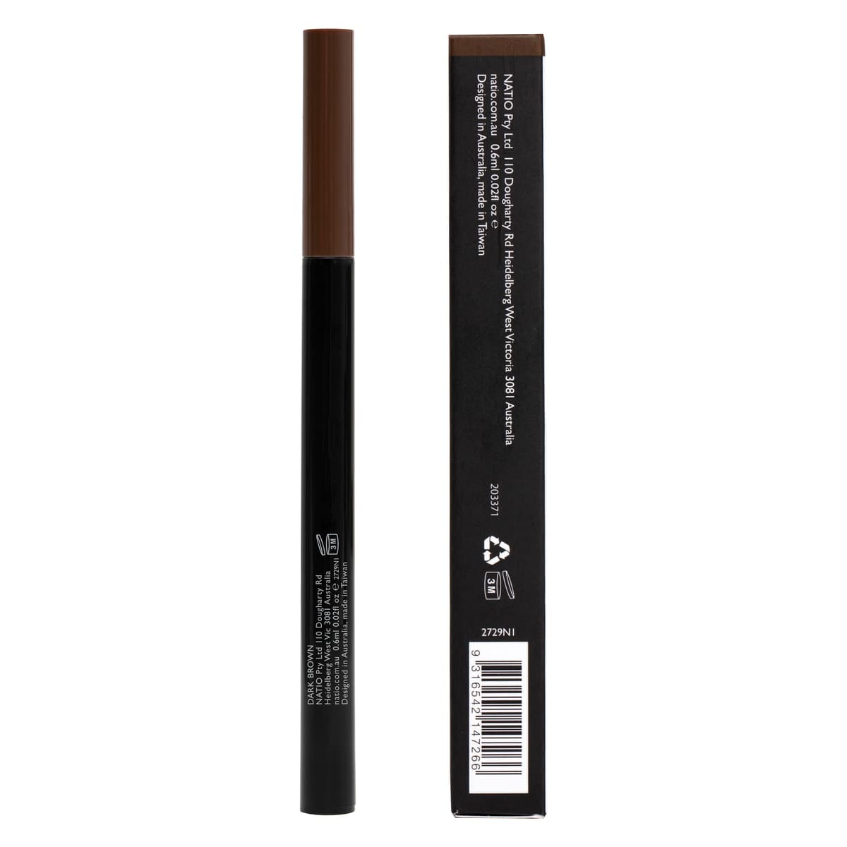 Thumbnail Natio Tinted Brow Defining Pen Dark Brown 0.6ml