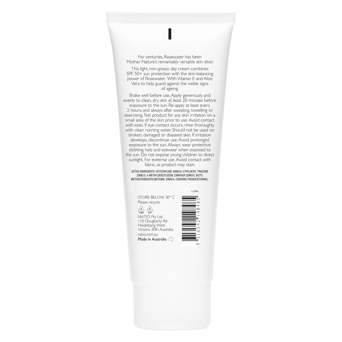 Thumbnail Natio Rosewater Hydration Moisture Balance Day Cream SPF50+ 90ml