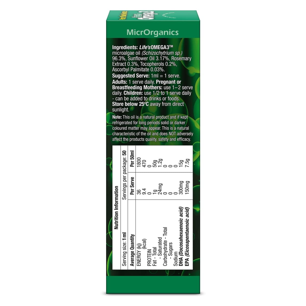 Thumbnail Green Nutritionals Green Vegan Omega3 Drops 50ml