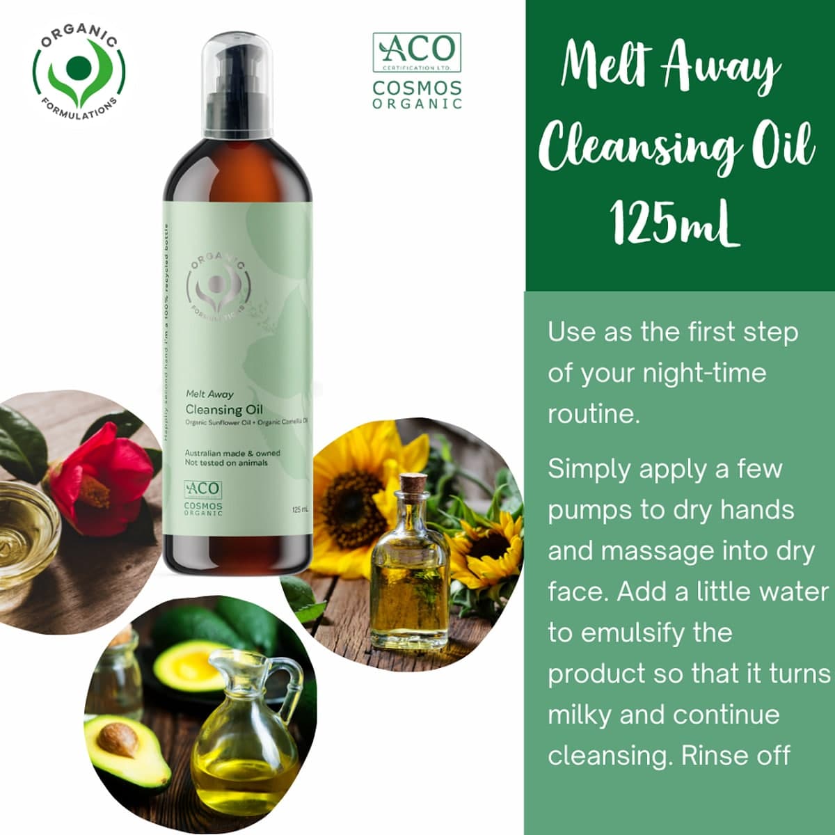 Thumbnail Organic Formulations Melt Away Cleansing Oil 125ml
