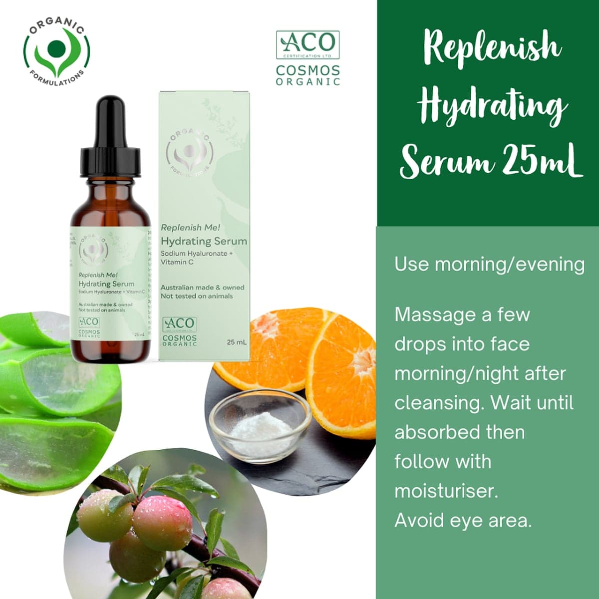 Thumbnail Organic Formulations Replenish Hydrating Serum 25ml