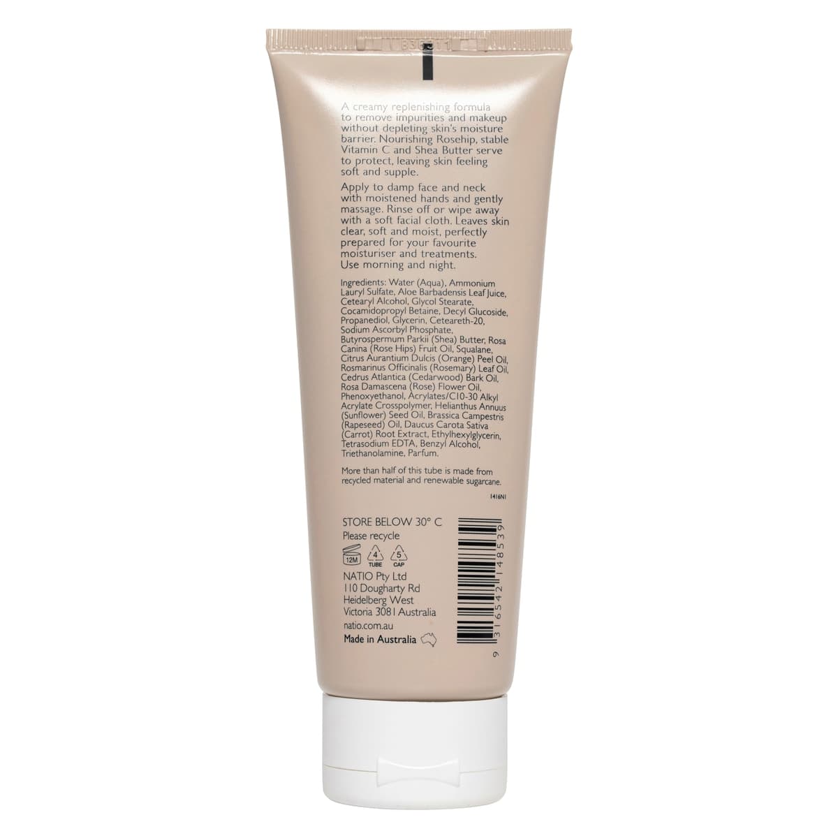 Thumbnail Natio Ageless Replenishing Cream Cleanser 100g