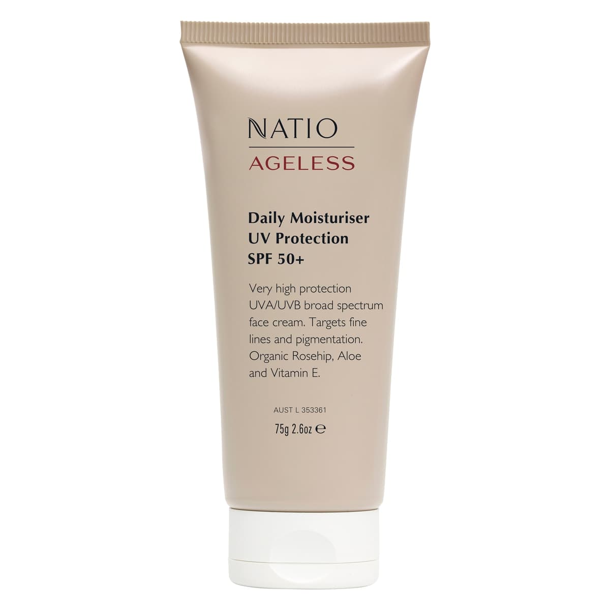 Thumbnail Natio Ageless Daily Moisturiser UV Protection SPF50 75g