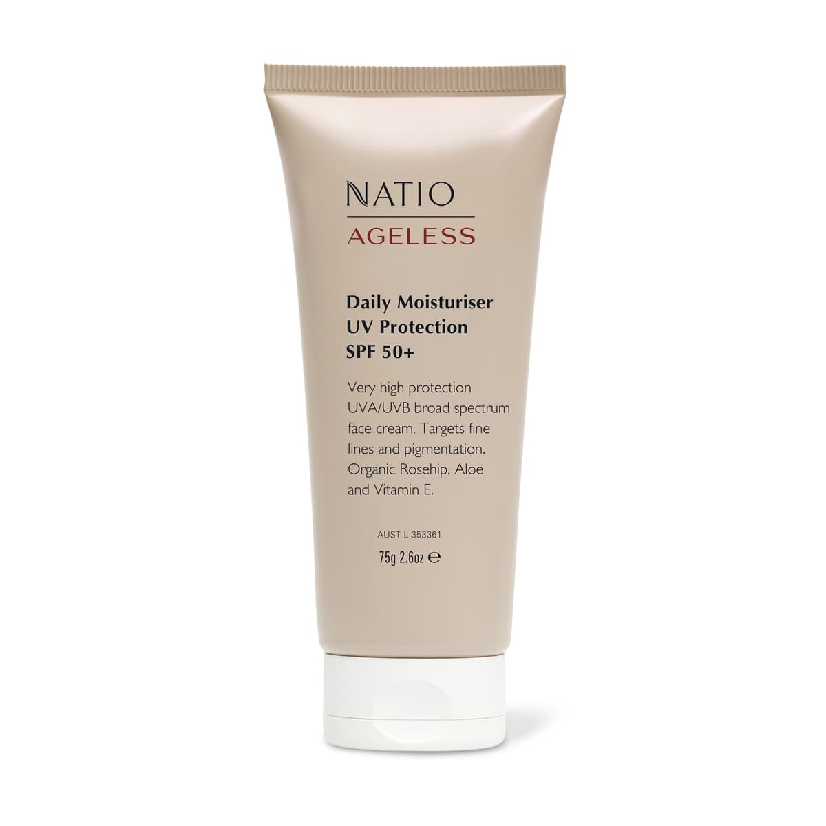 Thumbnail Natio Ageless Daily Moisturiser UV Protection SPF50 75g