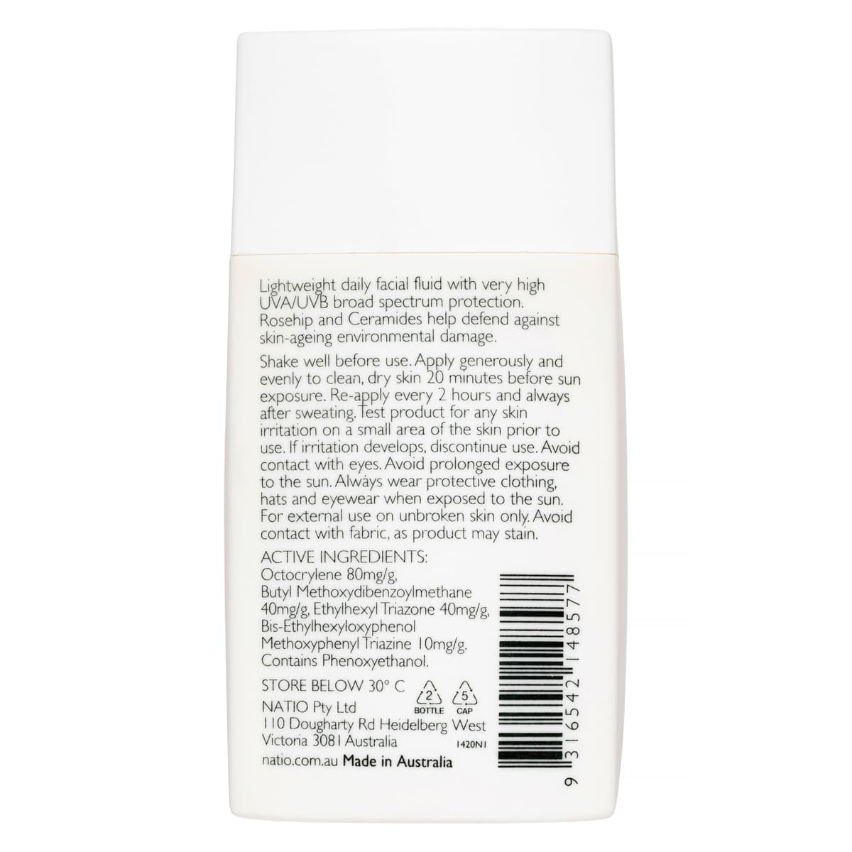 Thumbnail Natio Ageless Hydrating Face Fluid SPF50+ 60ml