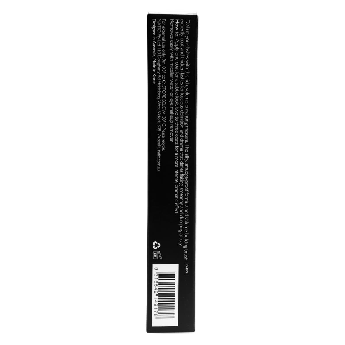 Thumbnail Natio Extreme Volume Mascara Black