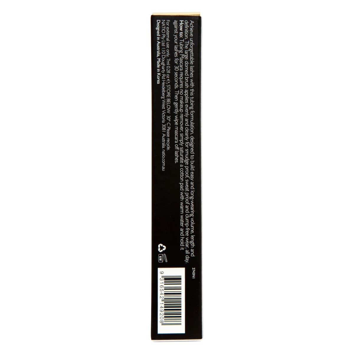 Thumbnail Natio Infinite Tubing Mascara Black 7ml