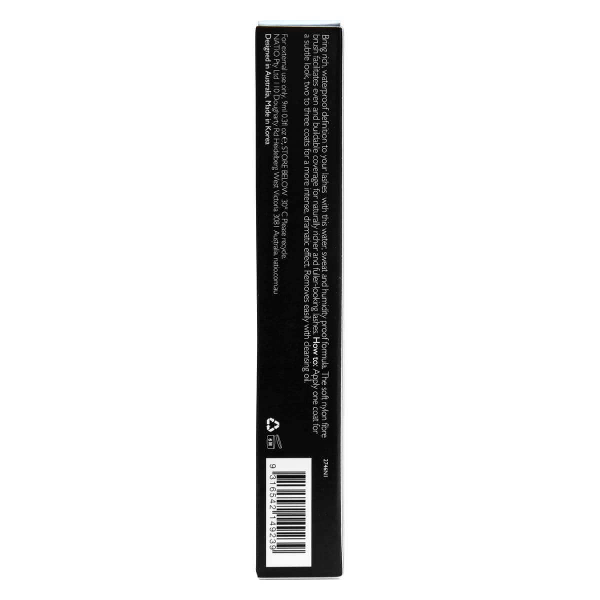 Thumbnail Natio Waterproof Mascara Black 9ml