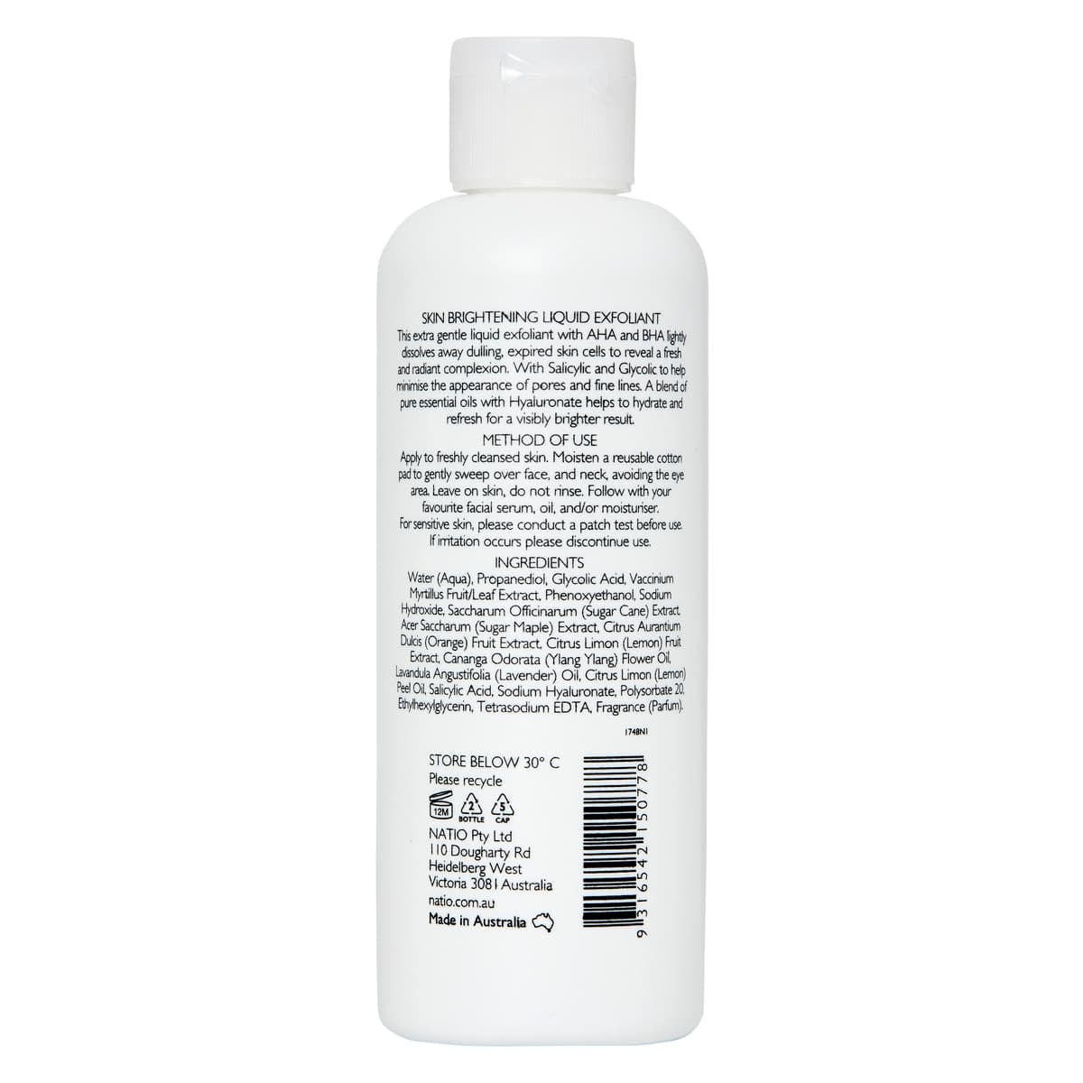 Thumbnail Natio Aromatherapy Skin Brightening Liquid Exfoliant 200ml