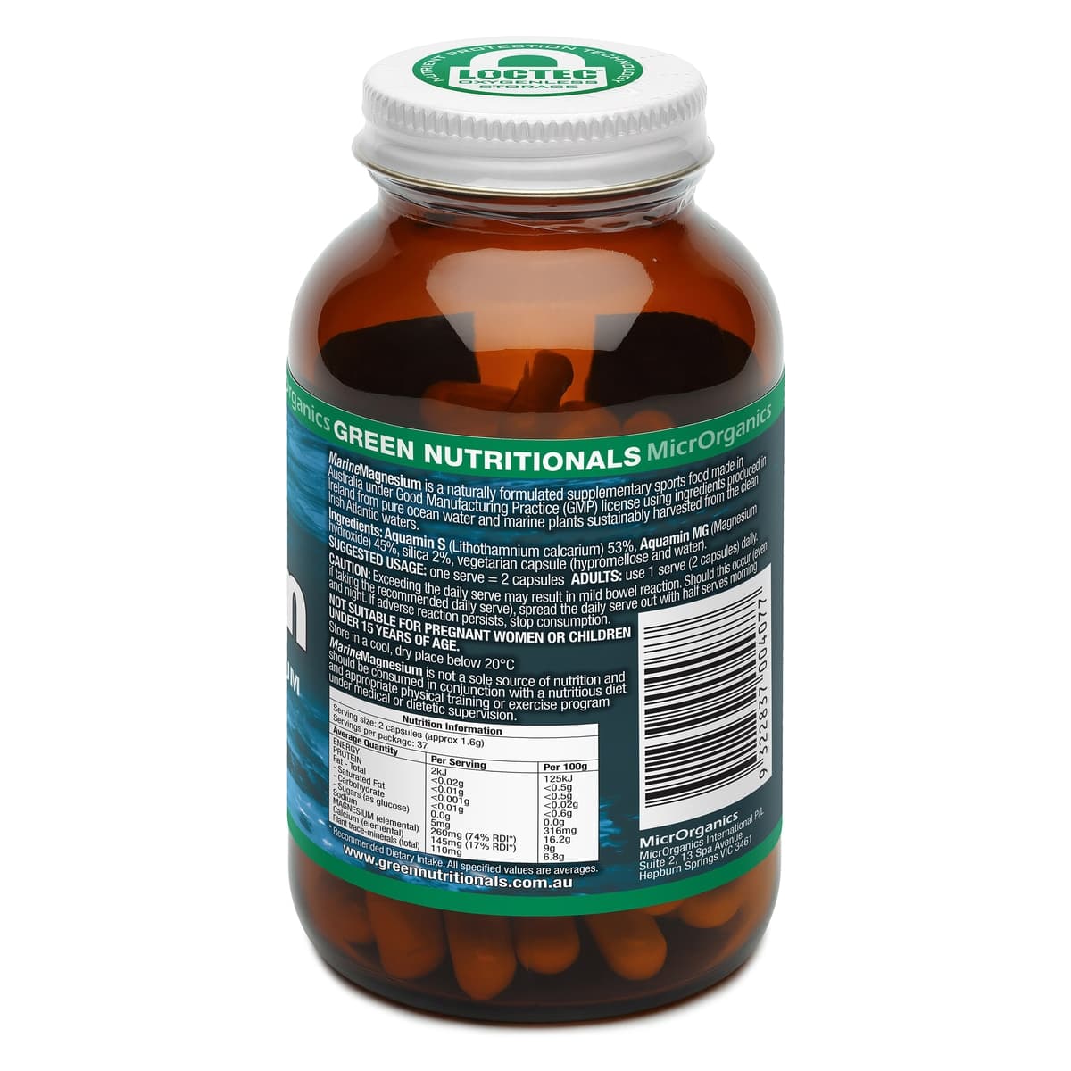 Thumbnail Green Nutritionals Marine Magnesium 60 Vegan Capsules