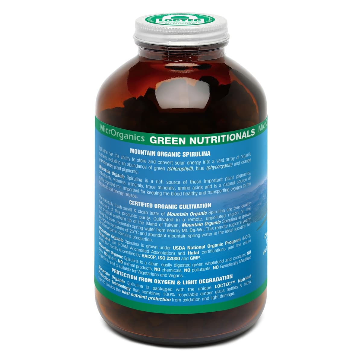 Thumbnail Green Nutritionals Mountain Organic Spirulina 1000 Tablets