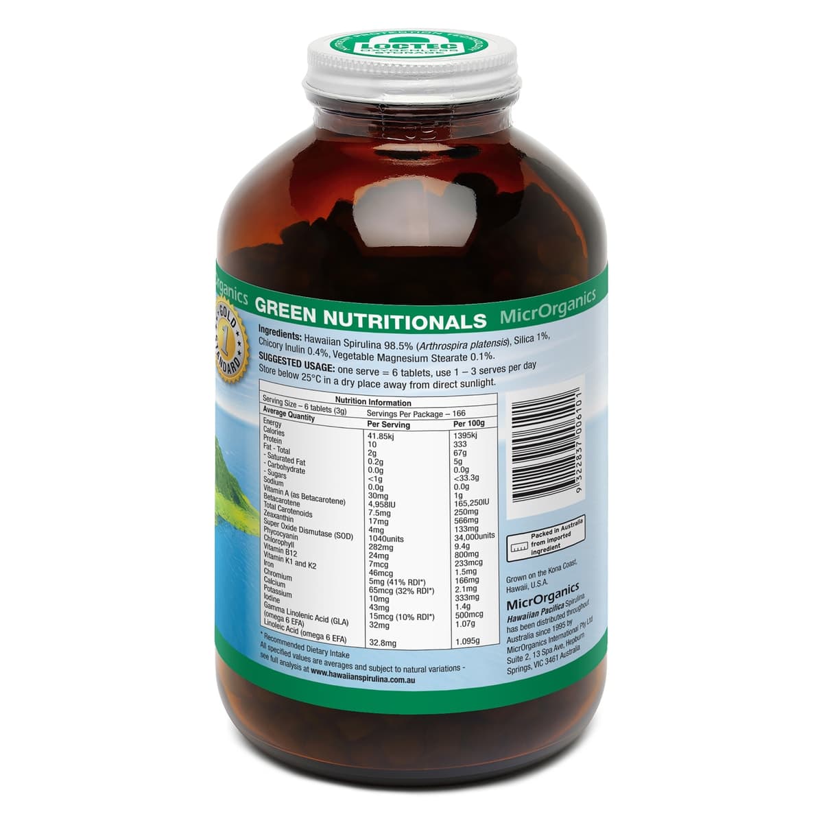 Thumbnail Green Nutritionals Hawaiian Pacifica Spirulina 1000 Tablets