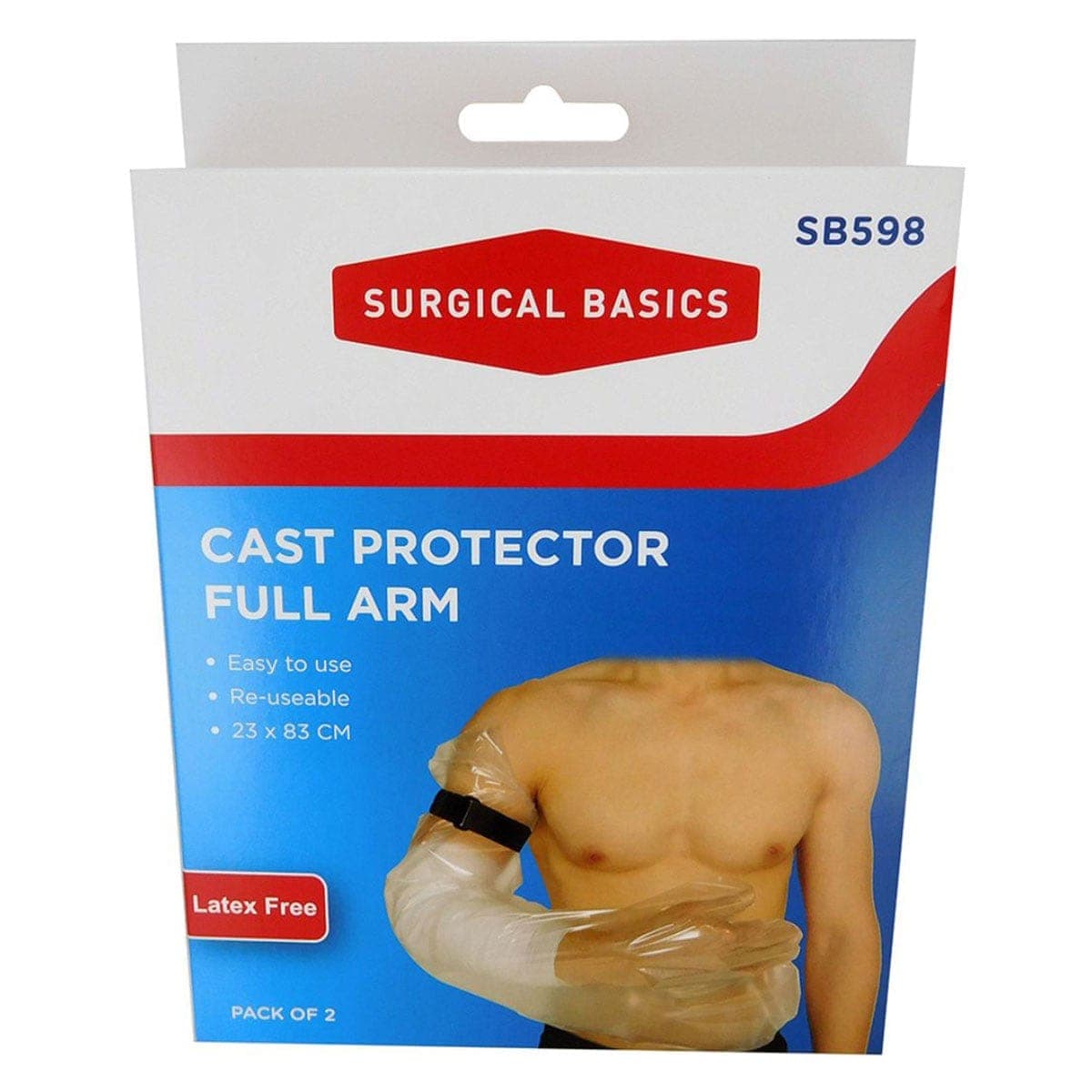 Thumbnail 3P Surgical Basics Cast Protector Full Arm 2 Pack