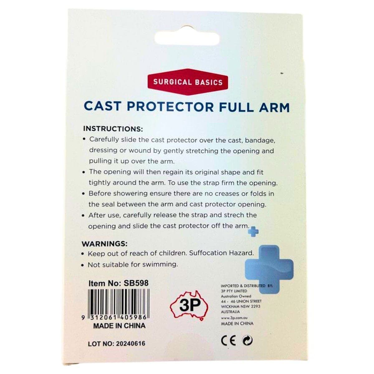 Thumbnail 3P Surgical Basics Cast Protector Full Arm 2 Pack