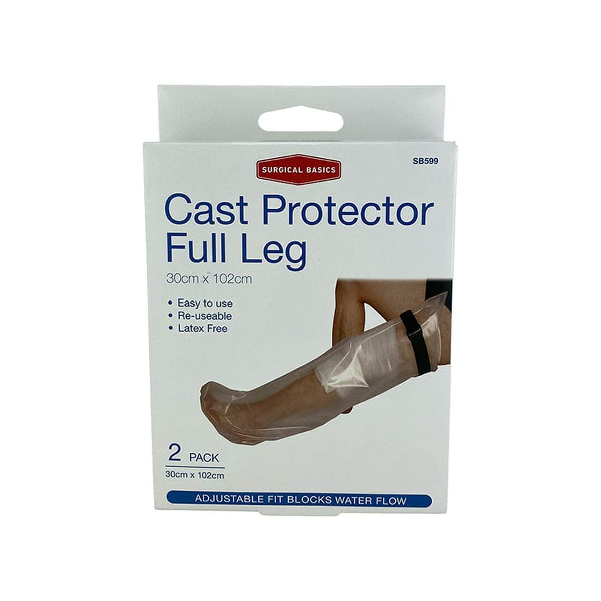 Thumbnail 3P Surgical Basics Cast Protector Full Leg 2 Pack