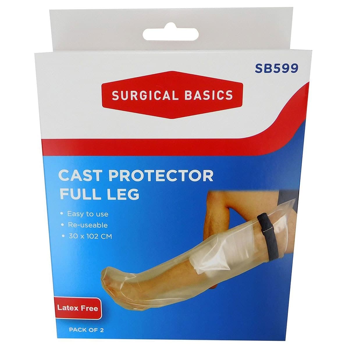 Thumbnail 3P Surgical Basics Cast Protector Full Leg 2 Pack