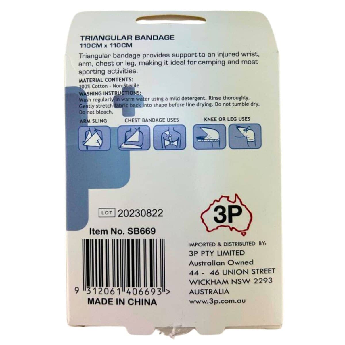Thumbnail 3P Surgical Basics Triangular Bandage 110 cm x 110cm Single