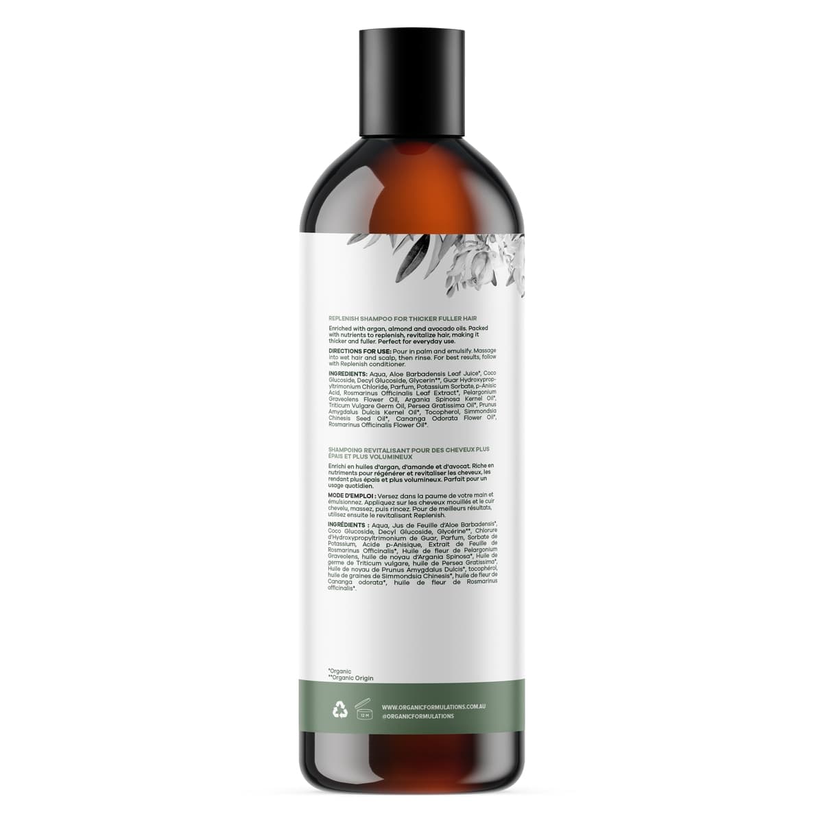 Thumbnail Organic Formulations Thicker Hair Shampoo Replenish 500ml