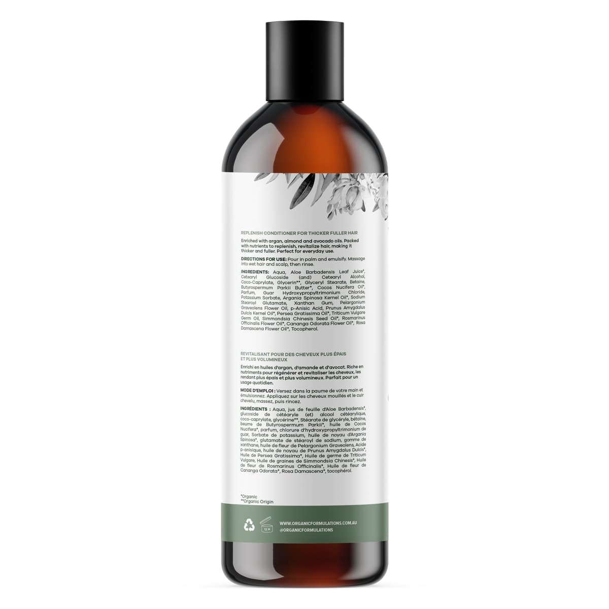 Thumbnail Organic Formulations Thicker Hair Conditioner Replenish 500ml