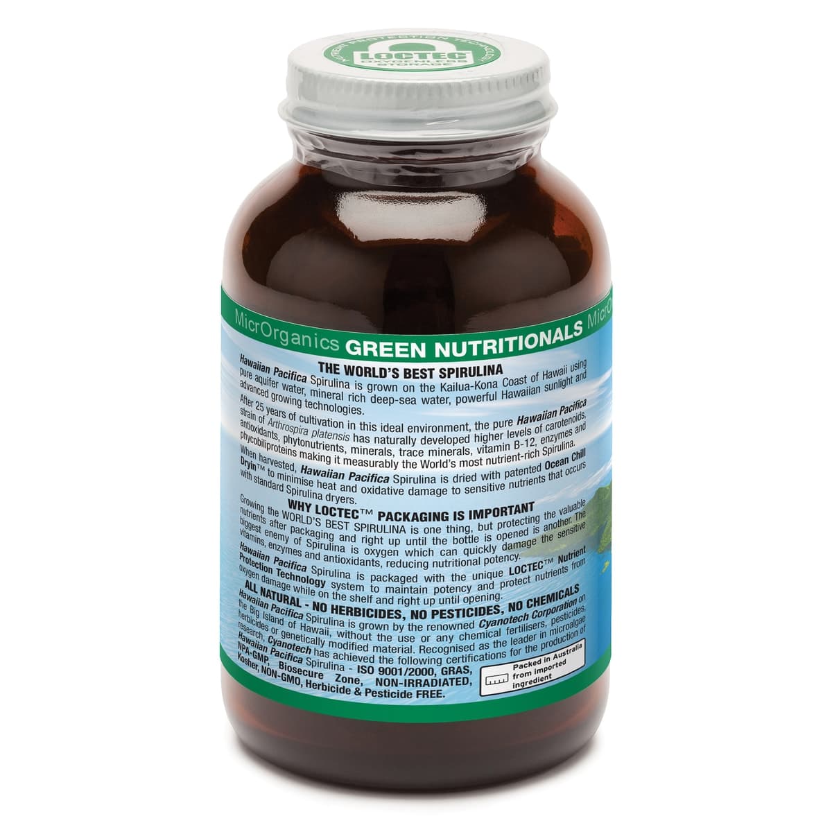 Thumbnail Green Nutritionals Hawaiian Pacifica Spirulina 200 Tablets
