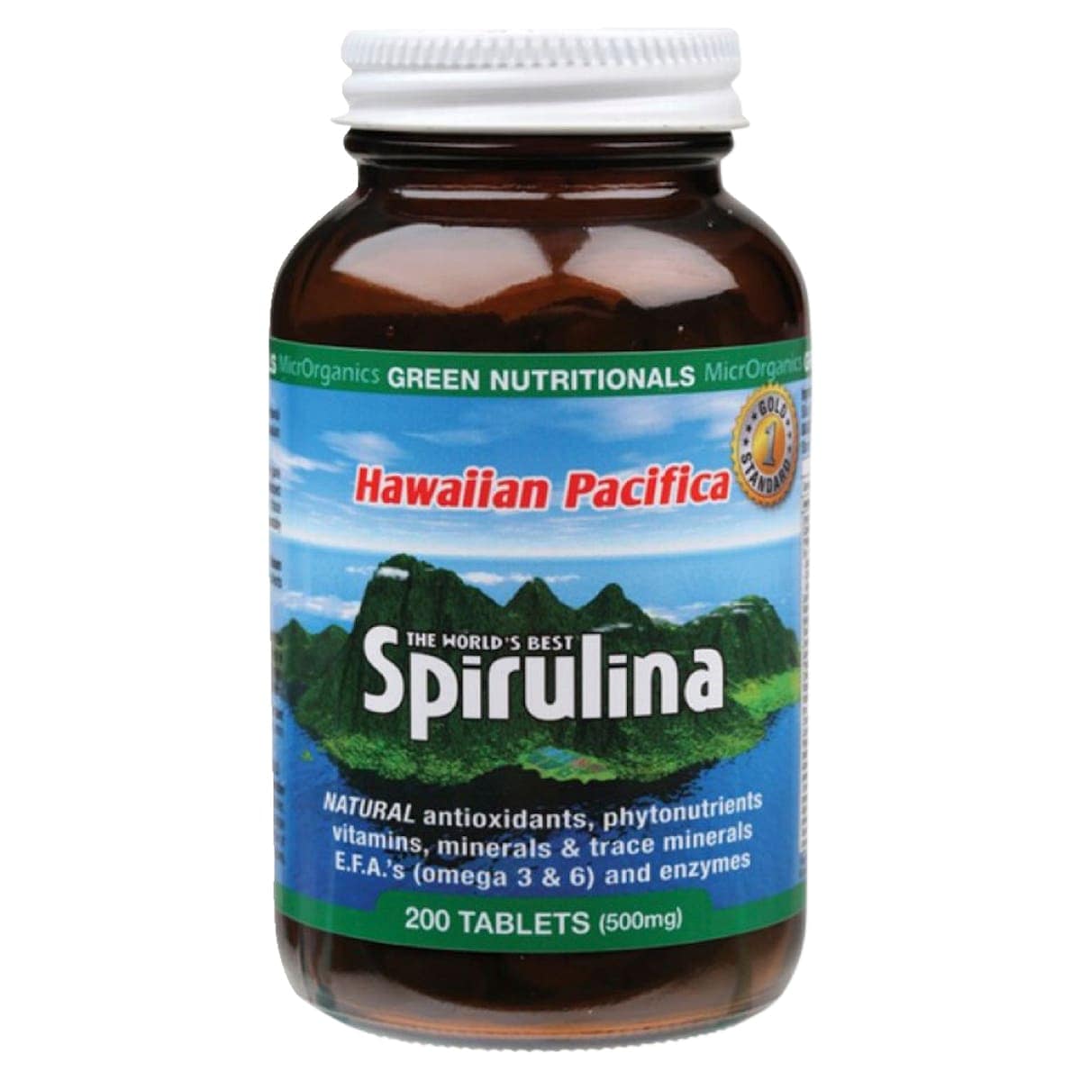 Thumbnail Green Nutritionals Hawaiian Pacifica Spirulina 200 Tablets