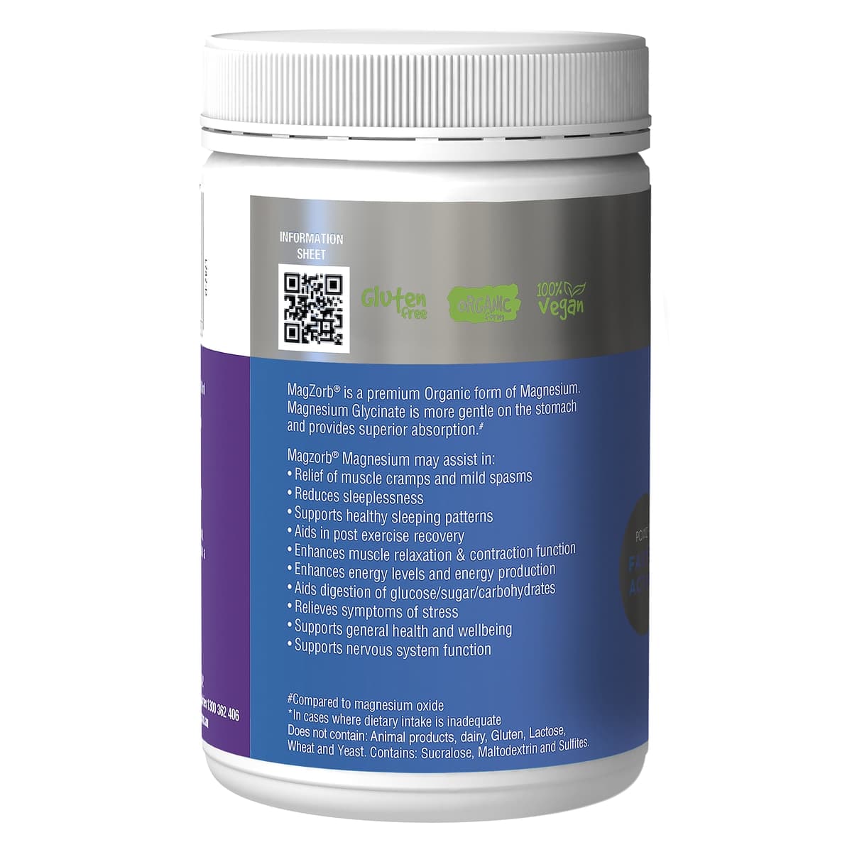 Thumbnail Vitaceuticals MagZorb Magnesium Glycinate 1000mg Powder 240g
