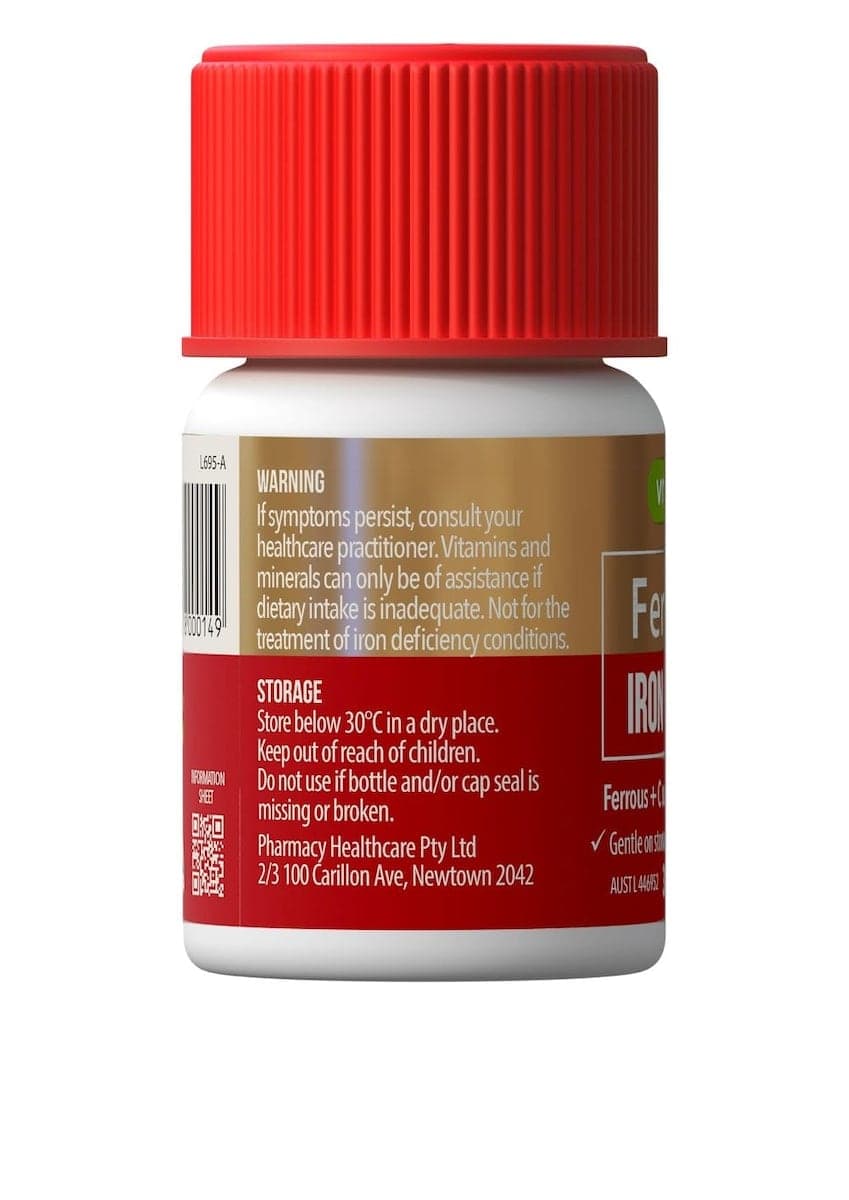 Thumbnail Vitaceuticals Ferrous + C Iron Supplement 30 Hard Capsules