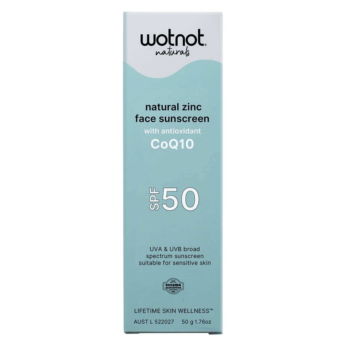 Thumbnail Wotnot Natural Zinc Face Sunscreen SPF50 with CoQ10 - 50g