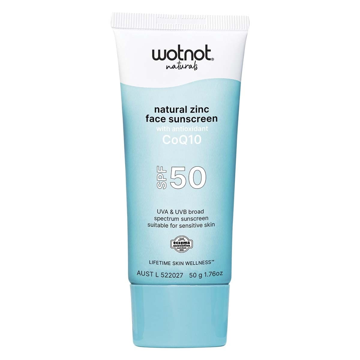 Thumbnail Wotnot Natural Zinc Face Sunscreen SPF50 with CoQ10 - 50g