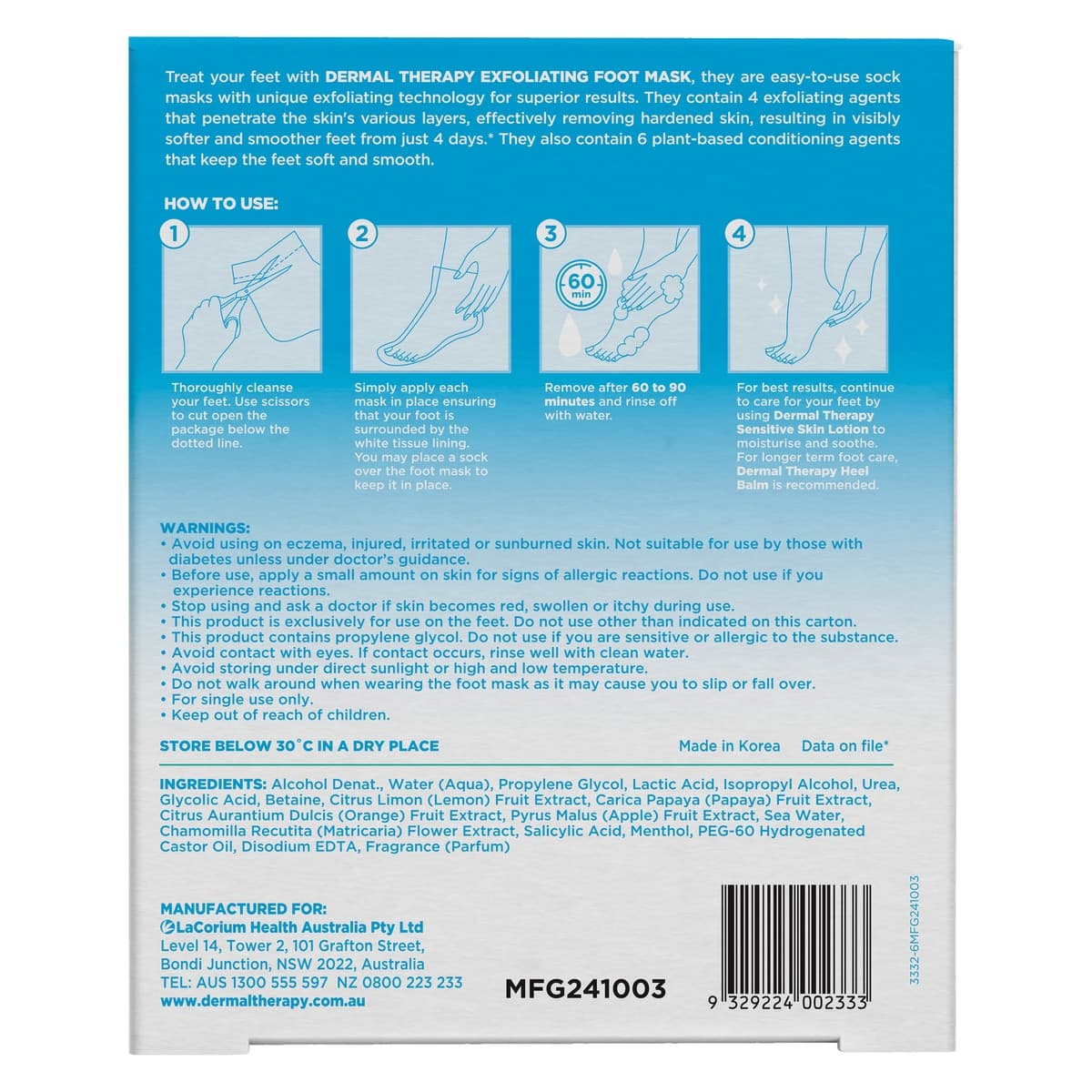 Thumbnail Dermal Therapy Exfoliating Foot Mask