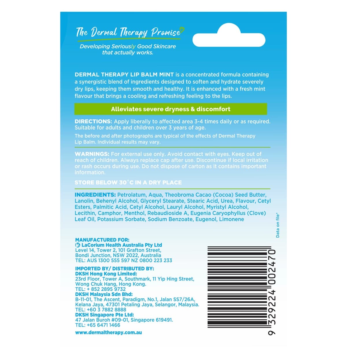 Thumbnail Dermal Therapy Lip Balm Mint 10g