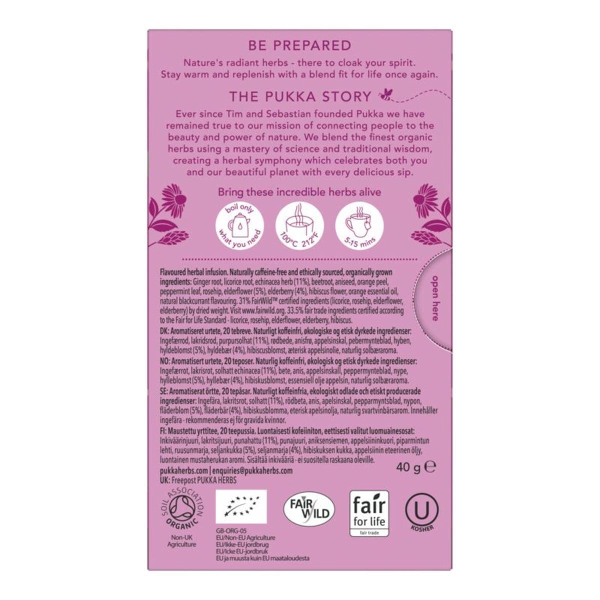 Thumbnail Pukka Elderberry & Echinacea Tea Bags 20 Pack