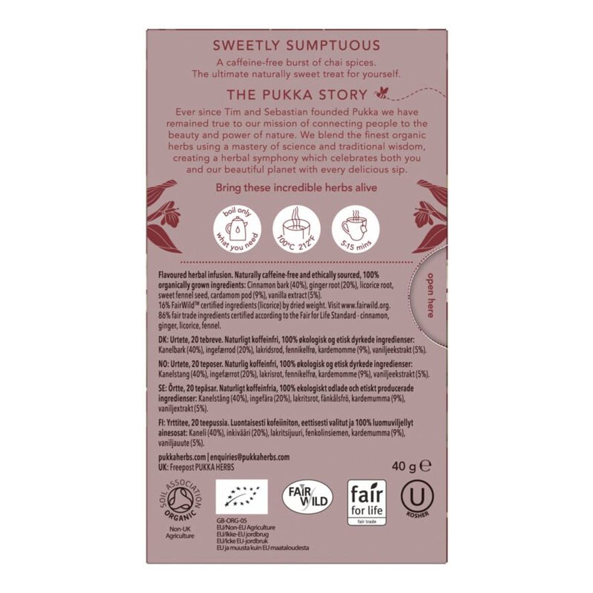 Thumbnail Pukka Vanilla Chai Tea Bags 20 Pack