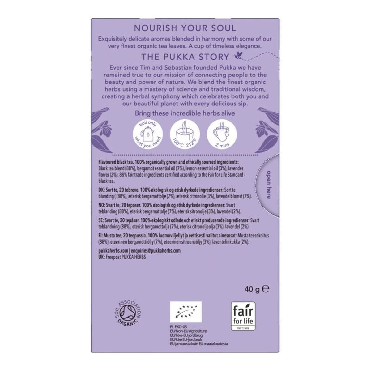 Thumbnail Pukka Gorgeous Earl Grey Tea Bags 20 Pack