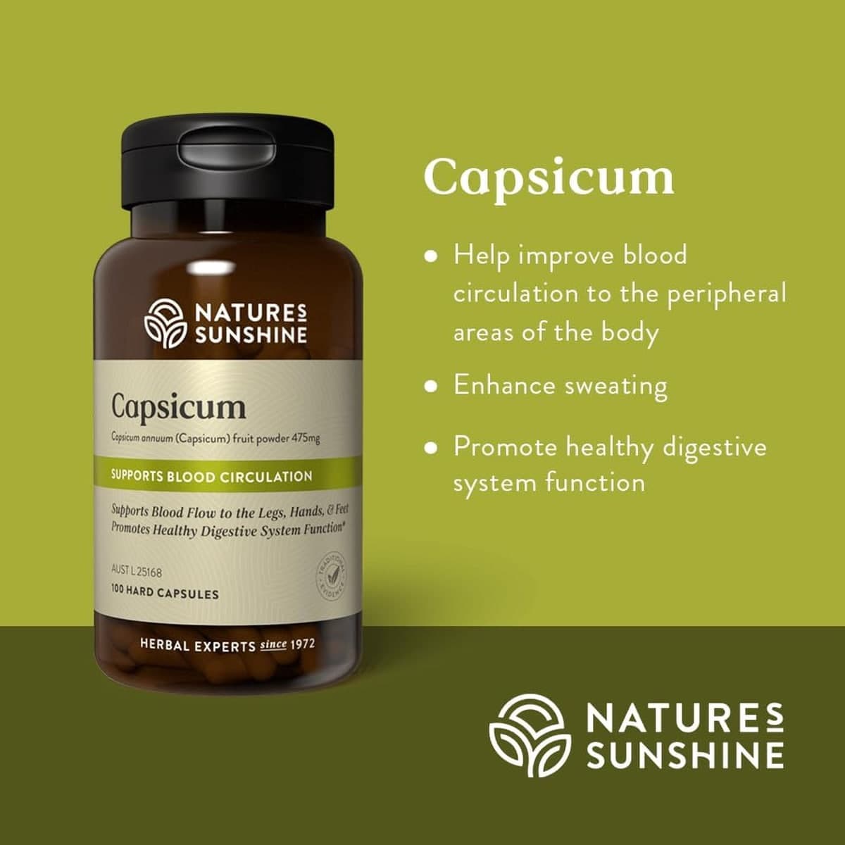 Thumbnail Nature's Sunshine Capsicum 475mg 100 Capsules