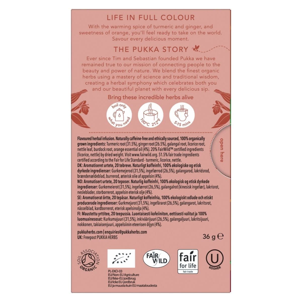 Thumbnail Pukka Herbs Turmeric Ginger and Orange Tea Bags 20 Pack