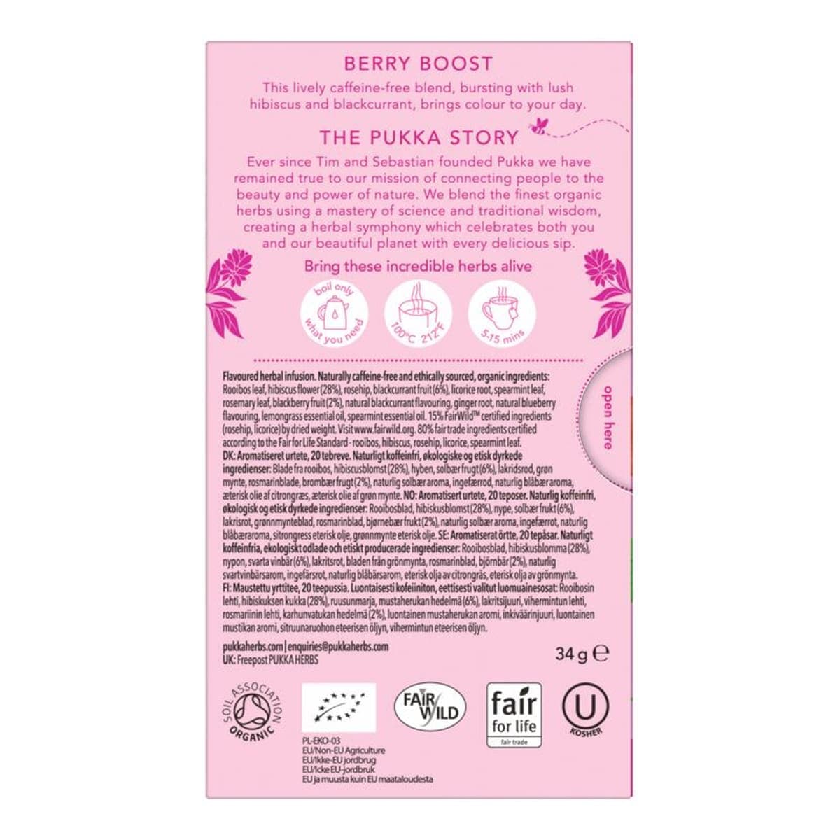 Thumbnail Pukka Morning Berry Tea Bags 20 Pack