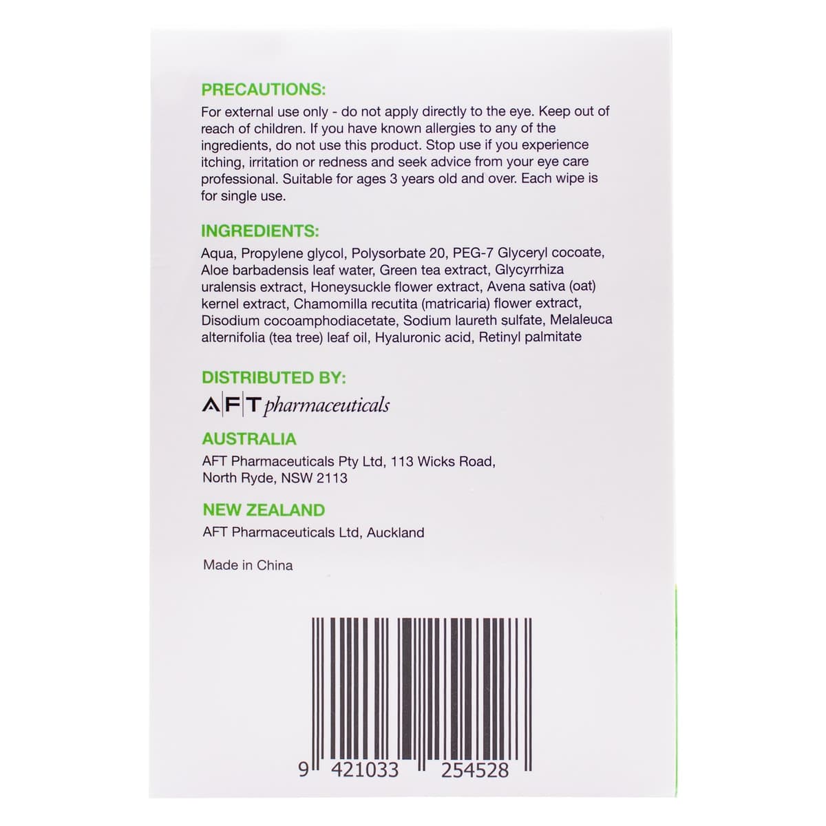 Thumbnail Opti-Soothe Preservative Free Eyelid Wipes 30 Pack