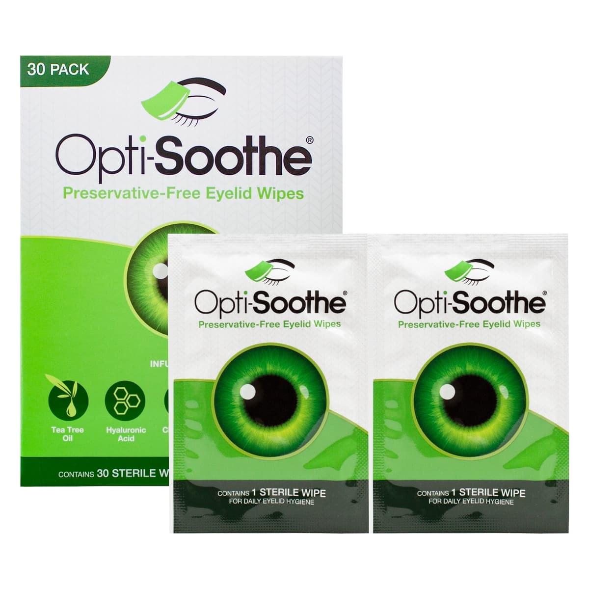Thumbnail Opti-Soothe Preservative Free Eyelid Wipes 30 Pack