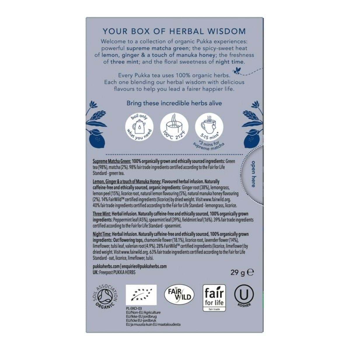 Thumbnail Pukka Herbal Collection Mixed Tea Bags 20 Pack