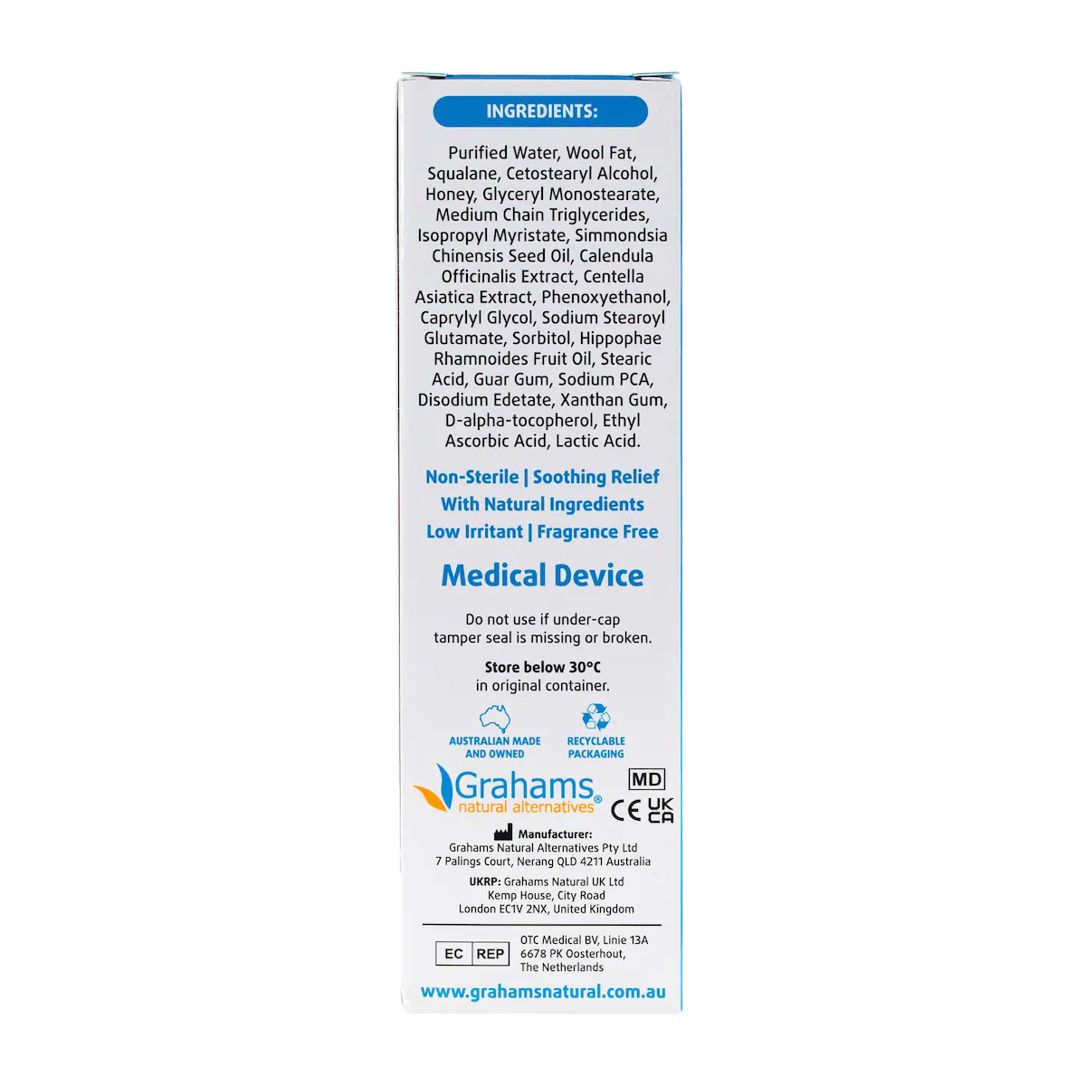Thumbnail Grahams Natural C+ Eczema & Dermatitis Cream 50g