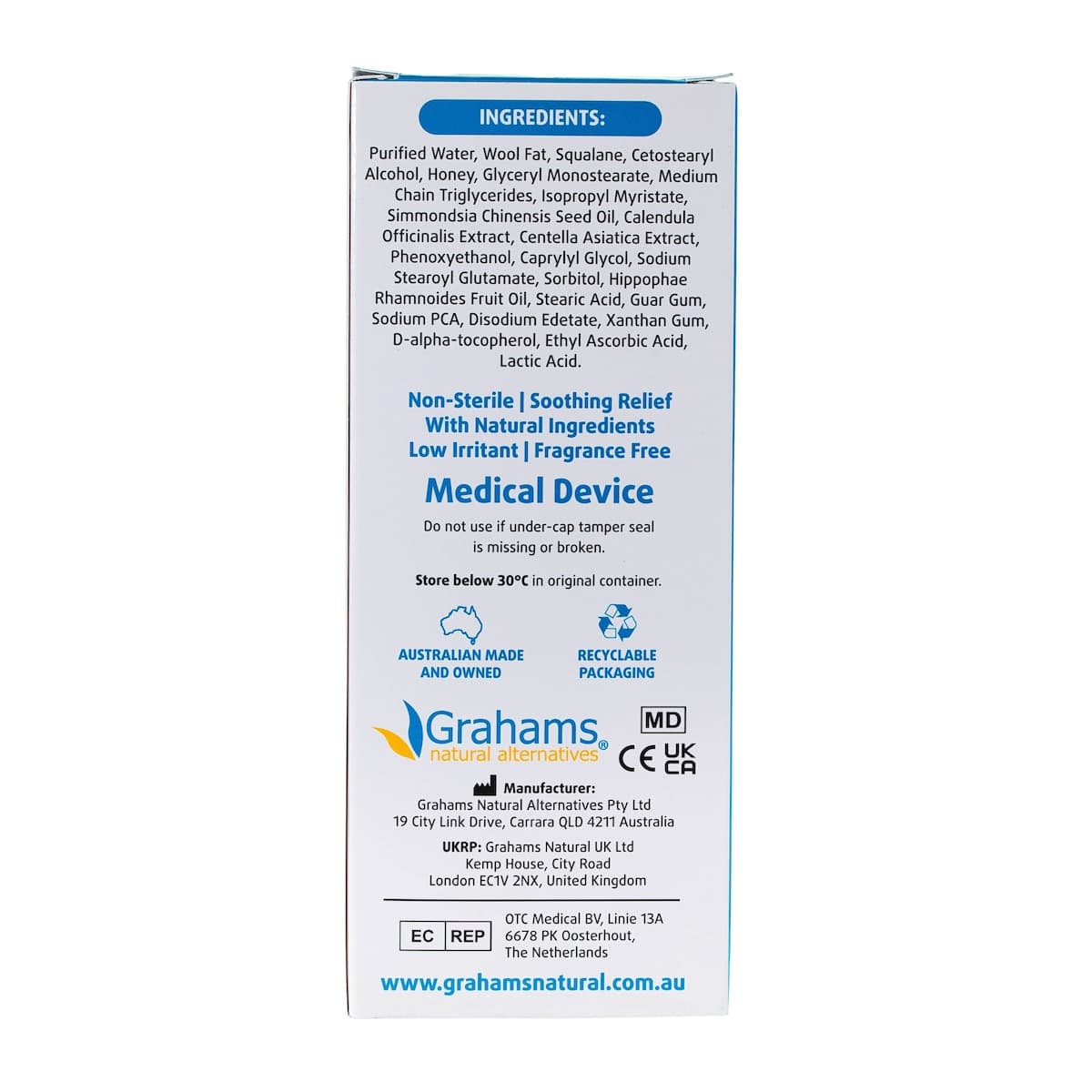 Thumbnail Grahams Natural C+ Eczema & Dermatitis Cream 120g