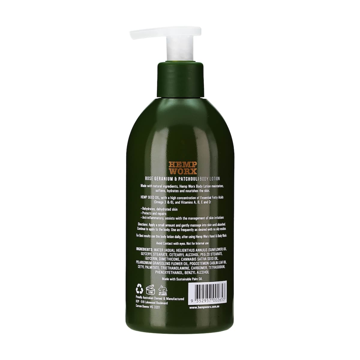 Thumbnail Hemp Worx Rose Geranium & Patchouli Body Lotion 300ml