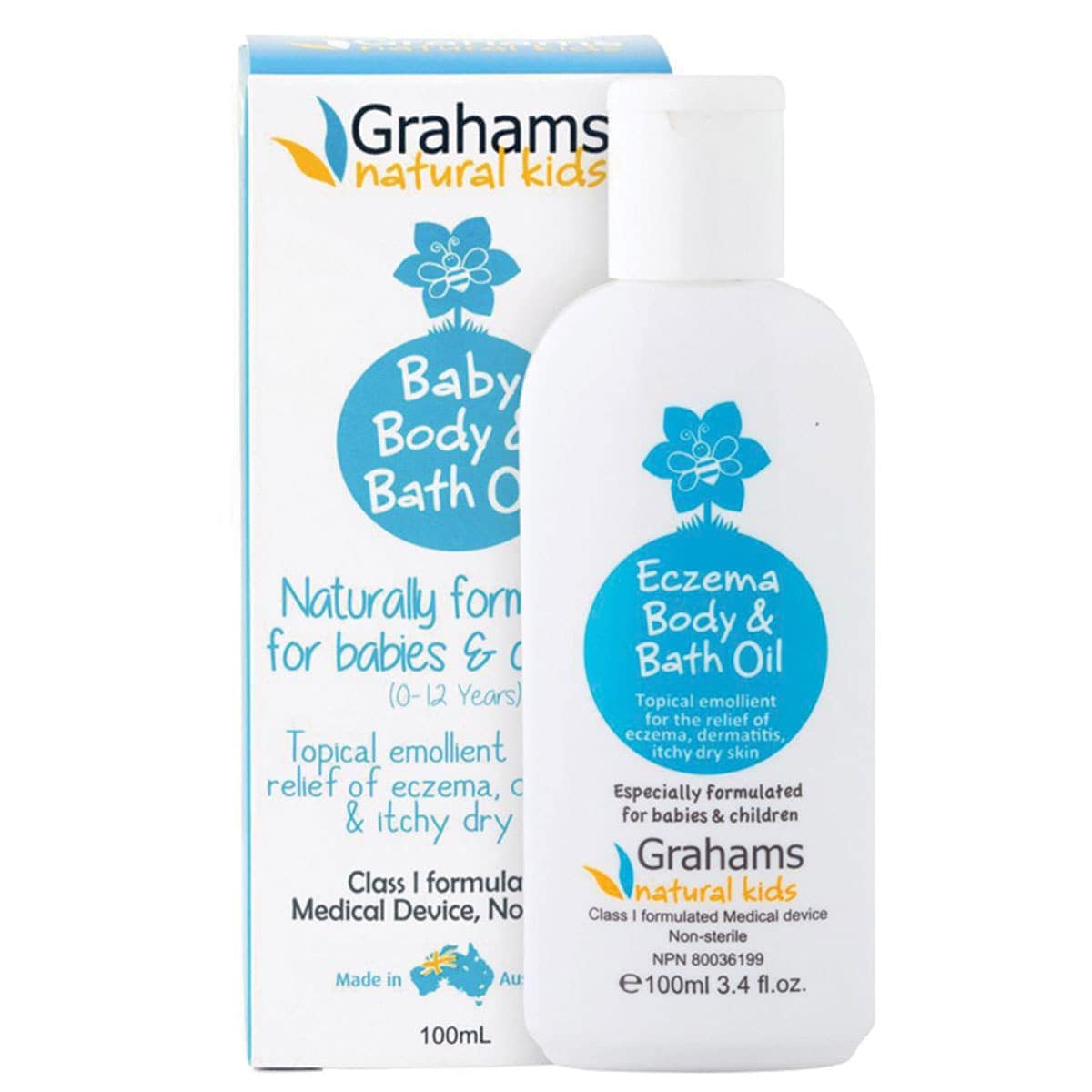 Thumbnail Grahams Natural Baby Eczema Body & Bath Oil 100ml