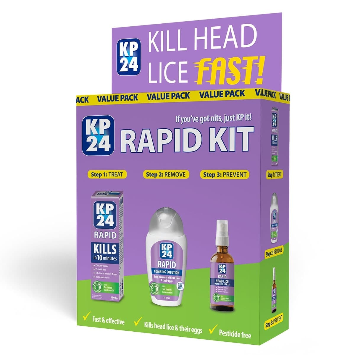 Thumbnail KP24 Rapid Head Lice Treatment Kit