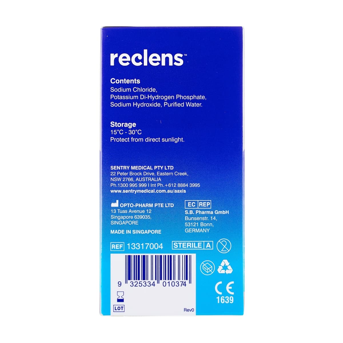 Thumbnail Reclens Saline Solution Preservative Free Ampoules 15 x 15ml
